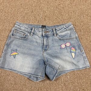 GAP Kids Blue Jean Shorts Stretch Midi Shortie Shorts Denim Girls  Size 10
